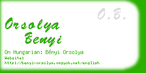 orsolya benyi business card